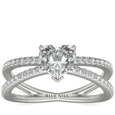 Blue Nile Studio Empress Diamond Engagement Ring in Platinum (1/3 ct. tw.)